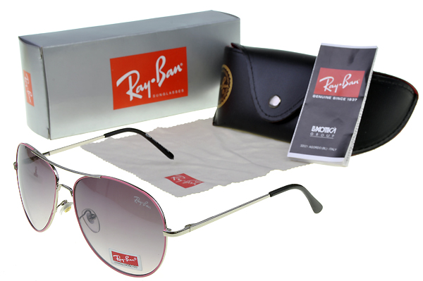 Ray Ban Smoke Oscuro Lens Plata Frame Gafas De Sol